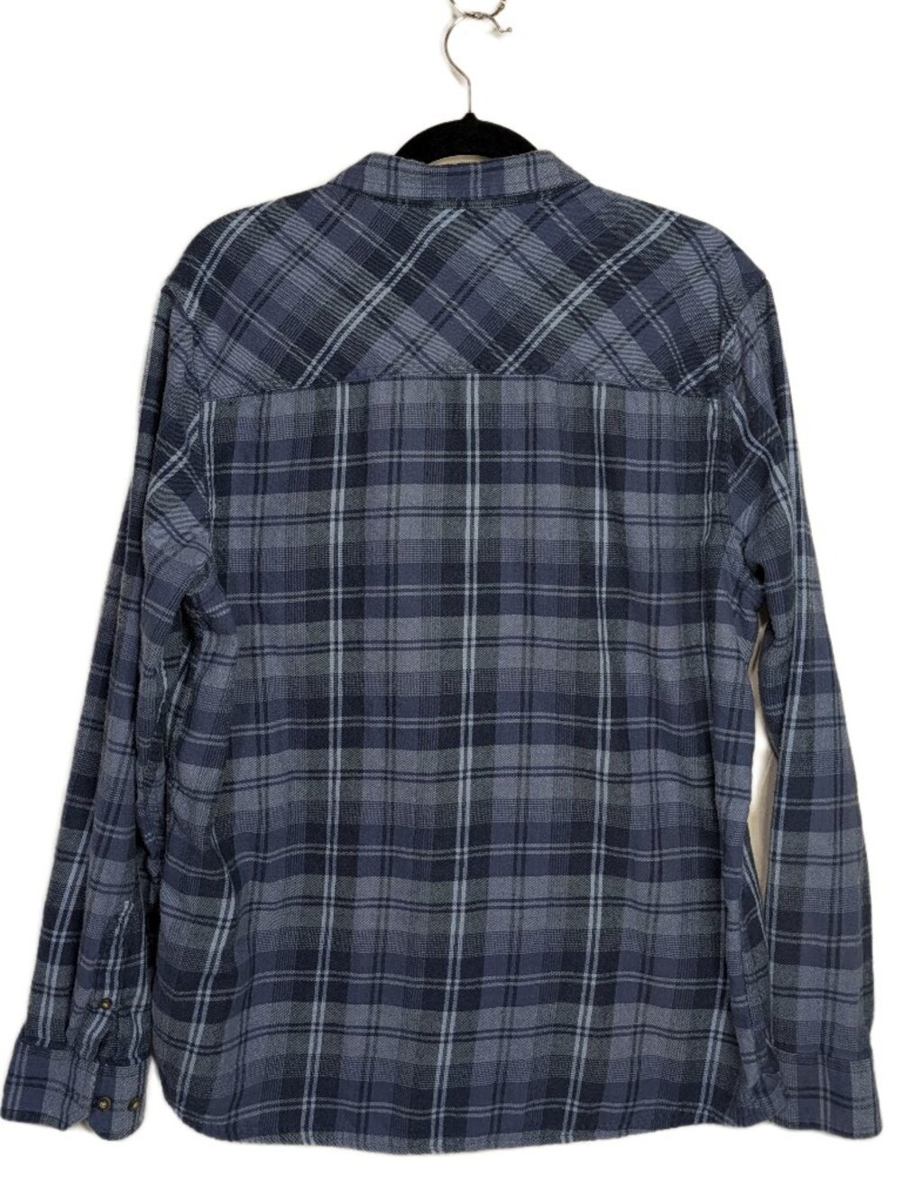 Toad&Co Men's Indigo Blue Plaid Flannel Slim Fit Shirt Organic Cotton XL - Picture 2 of 11